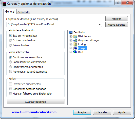 Extraer img con WinRAR inicar la extracción