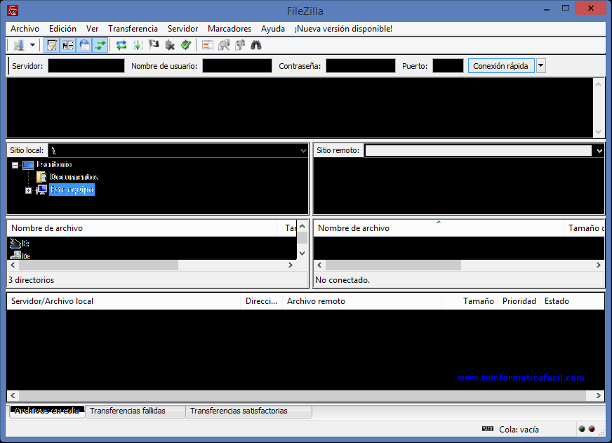 Descargar gratis cliente ftp Filezilla para sistemas Windows