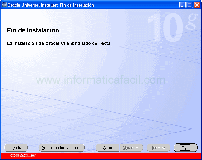 Oracle cliente Installer imagen 23
