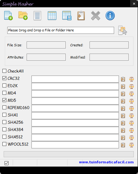 Como usar Simple Hasher para obtener verificación integridad de archivos