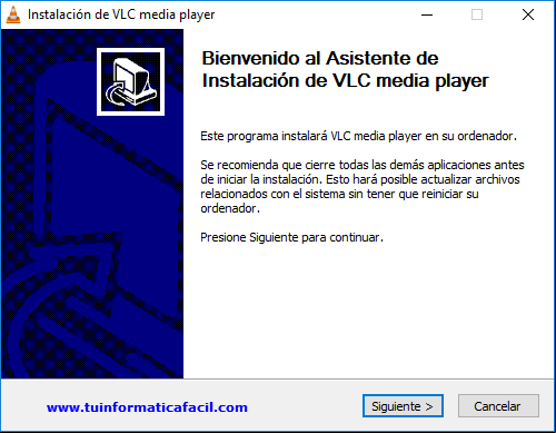 Instalación VLC media player imagen 2