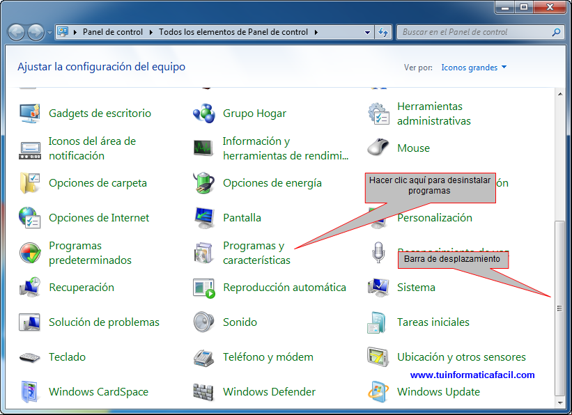 Como desinstalar programas en Windows